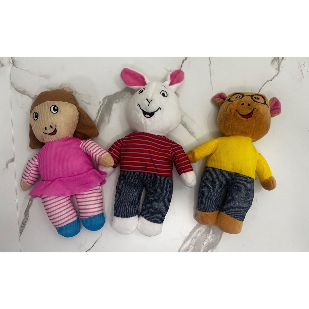 Arthur PBS Kids Plush Toy Lot 3 Arthur Buster Francine Stuffed Animal Marc Brown
